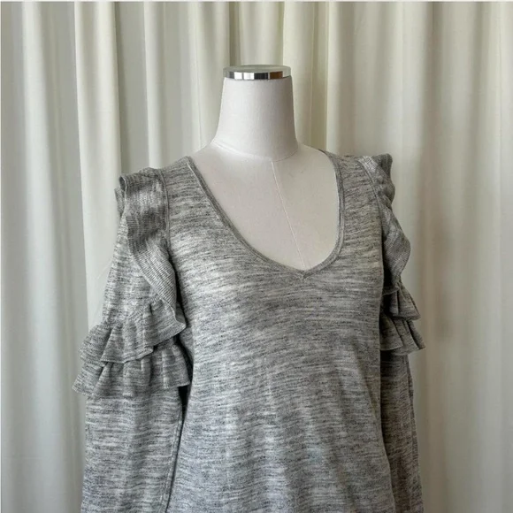 Lilly Pulitzer Fresca Sweater ruffled sleeves V-neck size Large. - Picture 8 of 8